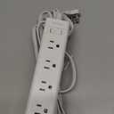 20FT Extension Cord with Multiple Outlets - Surge Protector Power Strip, Addtam 12 Widely 3 Sides Outlet Extender, 900J, Wall Mount, Flat Extension Cord for Home Office College Dorm Room Essentials (White)