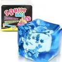 2 x Squeeze Stress Ice Cube, Squeeze Toys Ice Cube for Kids Adults Squishies Stress Relief, Sensory Toys for Kids with Autism, Fidgets for Classroom Prize Toys
