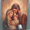 KPLUNDO Holy Family Canvas Wall Art Catholic Art Jesus and Virgin Mary Picture Christian Painting Print for Living Room Bedroom Home Decor Frame,16.00x24.00 inch