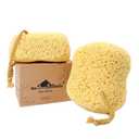 myHomeBody Bath Sponge, Foam Loofah, Body Scrubber for Bathing, Exfoliating Shower Pouf for Shower  Large Size, Lots of Lather, Curvy, 2 Pack