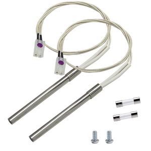2 Pack Hot Rod Igniter Kit Replacement for Pit Boss, Pellet Grill Igniter Rod Heating Element Compatible with Pitboss, for Traeger & Camp Chef Grill, with 2 Fuses