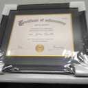 Yaetm 11x14 Diploma Frame with Mat or Display 15x18 Certificate without Mat, High Definition Tempered Glass, Acid-free Black Matt, Degree Frame for Graduation, Black, 1 Pack, 15x18 matted to 11x14
