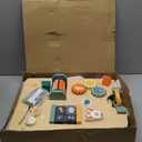 Adjustable Wooden Baby Walker  Montessori Push Toy for 1 Year Old with Rocket-Themed Activity Center, Sit-to-Stand Walker Gift for Boys and Girls