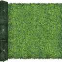 Artificial Ivy Privacy Fence Screen,128"x 72" (64 SQFT) UV-Anti Faux Boxwood Roll Grass Wall Panels for Patio Balcony Privacy, Garden, Backyard Greenery Wall Backdrop Decor