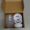 Dome Caps with Nipple Rings Set Compatible for Philips Avent Natural Baby Bottles, Replacements Screw Collars with Dome Lids for Como Tomo, Set of 4