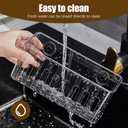 Sink Faucet Organizer, Suction Cup Sink Caddy Rack, Easy to Clean, Sponge Holder for Kitchen Storage