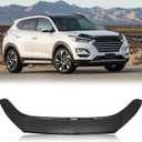 Hood Deflector Hood Protector Compatible with Hyundai Tucson 2020 2019 2018 2017 2016 Gloss Black Hood Protector Bug Deflector Stone Guard