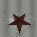BCD 8" Rustic Barn Star Wall Decor - Handmade Burgundy Country Metal Star - Primitive Farmhouse Decor for Home, Outdoor, Party & Birthday Decorations, Vintage Metal Ornament