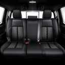 Carlimeki Leather Seat Covers Custom Fit for Tacoma Gen 4th (2024-2026) Double Cab, for SR, SR5, TRD PreRunner, TRD Sport, TRD Off-Road, Limited, Trailhunter - Armrest Covers Included - Fully Covered