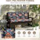Porch Swing Cushion with Backrest,Waterproof Bench Cushion for Outdoor Furniture,2-3 Seater Replacement Thickened Swing Cushion with Ties,Patio,Outdoor,Backyard and Garden (Bohemian,47x40)