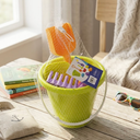 Beach Bucket Toy Set 9 Piece 1 Bucket 2 Shovels 1 Rake 5 Sand Molds