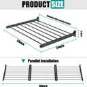 EVERHANGER Wall Mount Garage Storage Shelves, 33in x 24in Heavy Duty Shelf Organizer for Storage Bins, Power Tools, Holds 525lbs, 3 Pack Black