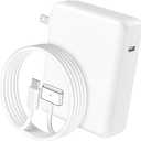 140W Mac Book Pro Charger, Compatible with Pro(16 inch 2021-2023)&(14 inch 2023), Air (13-15 inch 2021-2024), Includes a USB-C to T -Tip 3 Magnetic Braided Cable(6.6FT/2M)