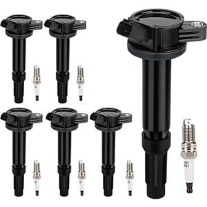 UF486 Ignition Coil & SP479 Double Iridium Spark Plug For 2006-2012 Ford Escape Fusion/Mercury Mariner Milan/Lincoln Zephyr Replaces# 6E5Z-12029-BA ZZD418100 DG514 C1594 5C1651 IC566