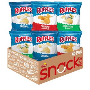 Ruffles Potato Chips Variety Pack, 40 Count (EXP 08/11/26)