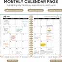 Academic Planner 2026-2027, Monthly & Weekly Jul 2026-Jun 2027 Planner | 6.3" x 8.5" Calendar Planner for Women, Hardcover Pretty Organizer for Women, School Office Home Supplies, Meadow Hills