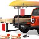 Truck Bed Extender Hitch Mount, Pickup Truck Bed Extender, 2 in 1 Design 500lbs Capacity Truck Bed Extension for Kayak Canoe Ladder Lumber