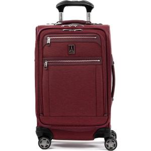 Travelpro Platinum Elite Carry-On Luggage Spinner, Red, 21-Inch | Expandable Softside With USB Port, Removable Suiter, 8 Wheels, and Multiple Compartments for Men & Women Travelers