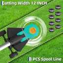 Garvee String Trimmer Cordless - Weed Wacker Battery Powered Electric Weed Trimmer with 2x2.0Ah Batteries, 12" Grass Cutter Auto Line Feed, Lawn Trimmer with 8 Pcs Spools, Lightweight Edger Lawn Tool