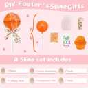 8 Pack Easter Party Favors Supplies - Lollipop Shaped Slime with Cards, Accessories -Soft Butter Slime Easter Basket Stuffers for Boys Girls