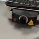 Pukomc Electric Indoor Grill,2 in 1 Indoor Grills for Kitchen with Grill Net & Non-Stick Cooking Removable Plate, Temperature Control, Dishwasher Safe, 1800W Large Smokeless Griddle (Beige)