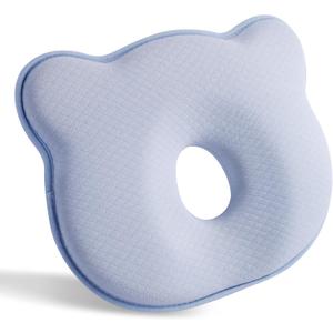 Memory Foam Baby Pillow,Cute Cartoon Bear Soft and Cozy Pillow, Breathable Bedding Set for Infants for Small Boys and Girls Prevent Flat Head