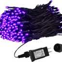 weillsnow Purple Christmas Lights, 200 LED 66Ft Plug in Waterproof Christmas String Lights, 8 Modes with Memory for Outdoor Indoor Garden Tree Patio Christmas Decorations (66FT, Purple)
