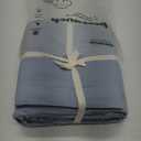 BESTOUCH Duvet Cover Set 100% Washed Cotton Linen Feel Super Soft Comfortable Chic Lightweight 3 PCs Home Bedding Set Cornflower Blue King (King (104" x 90"))