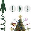 Christmas Tree Topper Holder -Universal Twist On Tree Topper Stabilizer Xmas Tree Topper Support Adjustable Secure Attachment for Star Angel Snowflake Ornaments Fit Most Christmas Trees & Topper Bases (Green)