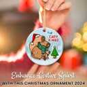 3 x VeryHomy Capybara Christmas Ornament 2025 | Ceramic Christmas Tree Hanging Decor, Capybara Ornament for Christmas Decorations | Animal Lovers Gifts for Women Girls, Capybara Xmas Tree Ornaments 2025