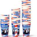 Smygoods Trump Design Disposable Paper Coffee Cups (16 OZ, 50 Count) For Hot Beverages, Tea, Espresso, Cocoa - To Go Drink Containers, Caf & Office