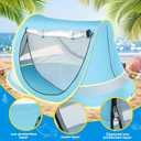 Baby Beach Tent, Pop Up Toddler Travel Bed for Boys or Girls, Sun Shade for Toddler Camping, Infant Portable Sun Shade, Summer Beach Baby(48"L x 32"W x 23"H)