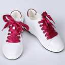 2 Pairs Satin Ribbon Shoe Lace 2CM Wide Flat Shoelaces Sneakers Casual Shoes Fashion Personalized Unisex (Pink)
