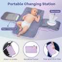 RUVALINO Diaper Bag Backpack, Multifunction Travel Pack Maternity Baby Changing Bags, Large Capacity, Waterproof, Light Purple