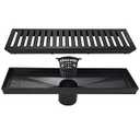 Neodrain Linear Shower Drain with Removable Grate, 12 Inch Matte Black, with Watermark&CUPC Certified, Includes Hair Strainer