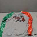 TAOHONG Merry Christmas Sweartshirt for Women Xmas Buffalo Plaid Tree Tops Color Block Snowflake Print Long Sleeve Shirt XL