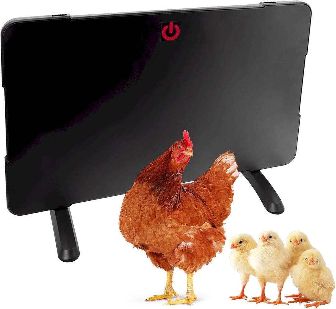 Farm Innovators 2-In-1 Radiant 200-Watt Chicken Coop Panel Heater Converts to 50W Brooder Heater for Chicks, Free Standing or can be Wall Mounted, Hung or Used Horizontally