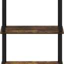 Furinno TURN-S-TUBE Storage Shelves, 3-Tier Book Shelf, Corner Shelf, Toolless Open Shelves, for Organization and Storage, Living Room, Garage, Home Office, Amber Pine