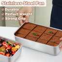 LIANYU 2 Pack Bread Loaf Pans for Baking Bread, 9x5Inch Stainless Steel Meatloaf Baking Pan, Loaf Tin for Homemade Banana Brownies and Pound Cakes, Dishwasher Safe
