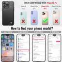 Compatible with iPhone 16 Pro 6.3" Wallet Case with Card Holder RFID Blocking for Women Men, Double Magnetic Clasp Kickstand Shockproof Phone Case Fit for iPhone 16 Pro, Black