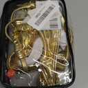 SHENHE Women's 2 Piece Swim Suits Metal Halter Neck Bow Tie String Thong Bikini Sets Bathing Suit (Gold) S