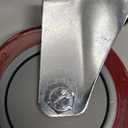 Finnhomy Swivel Caster Wheels 4 Inch Threaded Stem Casters Set of 4 Heavy Duty 1/2"-13 x 1 Anti-wear Polyurethane Industrial Castor Wheels for Cart/Furniture Load Bearing 2200 Lbs Smooth Casters Red