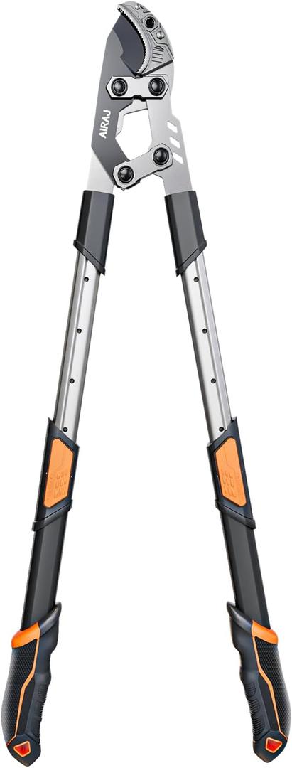 AIRAJ 27-37''Anvil Loppers for Tree Trimmer Heavy Duty with Compound Action
Extendable Tree Branch Cutter with 2" Cutting Capacity, Chops Thick Branches Ease,Garden Loppers for Gardening Pruning Shears