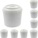 BokWin 8 Pcs Chair Leg Caps 1-1/2 Inch Rubber End Caps Non-Slip Chair Leg Tips Caps Round Furniture Leg Floor Protectors for Chair Desk Table(White)