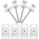 Dreyoo Baby Gate Extender Extension, 4 Pack Pet Gate Threaded Spindle Rods M8 (8MM) Accessory Screw Bolts, Replacement Hardware Parts for Pressure Mounted Baby Gate (Protector Style)