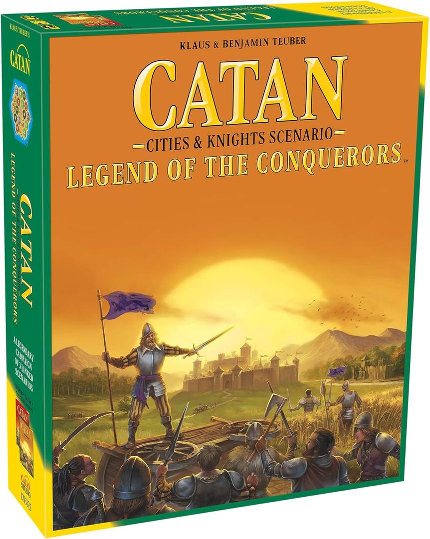 CATAN Legend of The Conquerors Scenario Expansion - Defend Catan from a Fierce Invasion! Strategy Game, Family Game for Kids & Adults, Ages 14+, 3-4 Players, 120 Min Playtime, Made by CATAN Studio