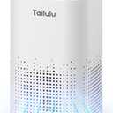 Air Purifiers for Home Large Room up to 1500ft, Tailulu H13 True HEPA Air Purifier for Pets Dust Odor Smoke, Air Purifier for Bedroom with 15dB Quiet Sleep Mode for Bedroom Office Living Room (White)