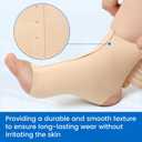 Velpeau Foot & Ankle Support Brace Compression Sleeve with Adjustable Strap, Elastic Wrap for Plantar Fasciitis, Achilles Tendonitis, Sprained, Sports Bandage Sock for Men & Women(Single, Khaki, M)