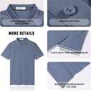 Men's Stripe Short Sleeve T-Shirt Mens Classic Casual Stripe Loose Shirts (Blue, XL)