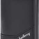 Small Popup Card Case Wallet, Campact Design RFID Wallet for Men with Card Slots, Slim Mens Leather Wallet Purse (Black)